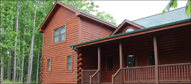 Log Home Staining in Campbell County, Virginia